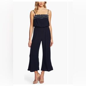 Navy detailed romper